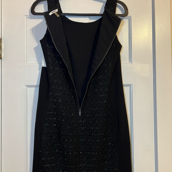 DKNYC BLACK SPARKLE TWEED DRESS SIZE 6 - Picture 3 of 7